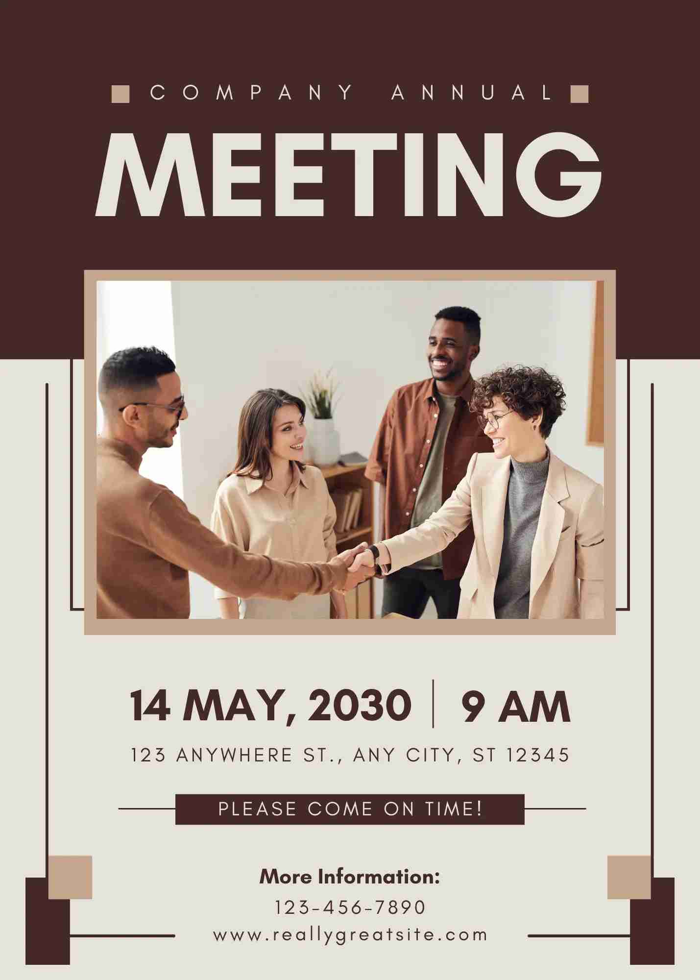 Brown And Beige Company Meeting background