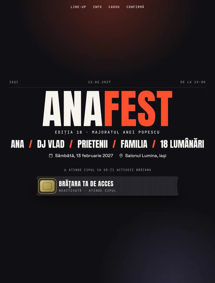 Coming-of-Age Festival digital invitation template