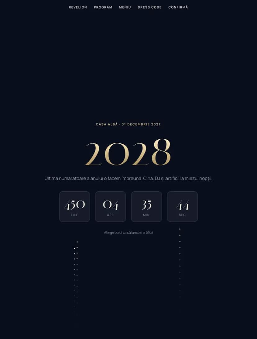 Model de invitație digitală Revelion