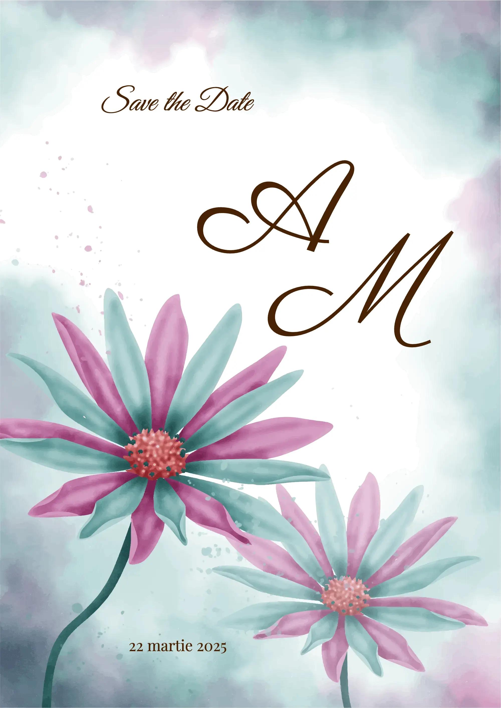 Model de invitație digitală Blossoming Romance