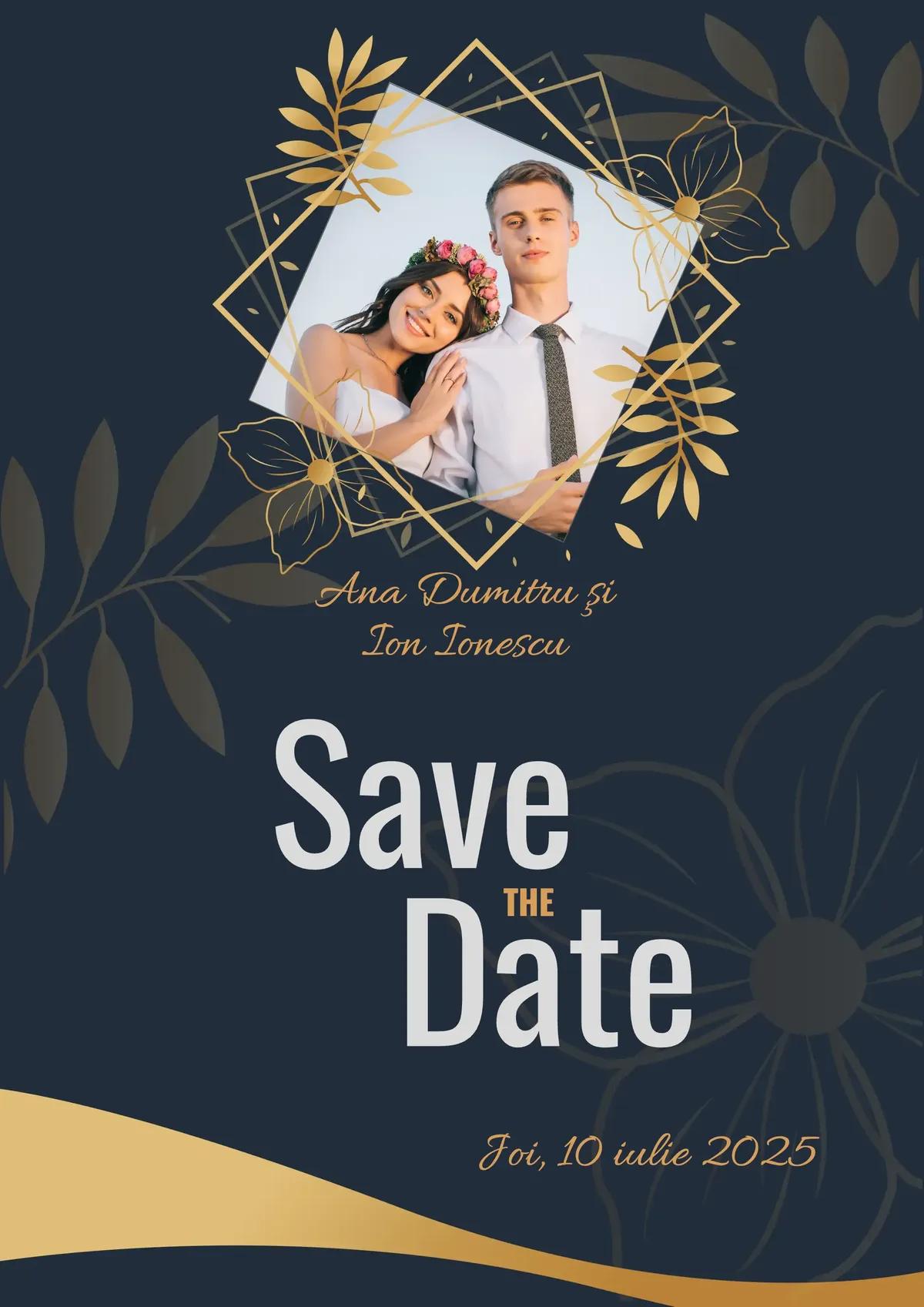 Model de invitație digitală Gilded Love