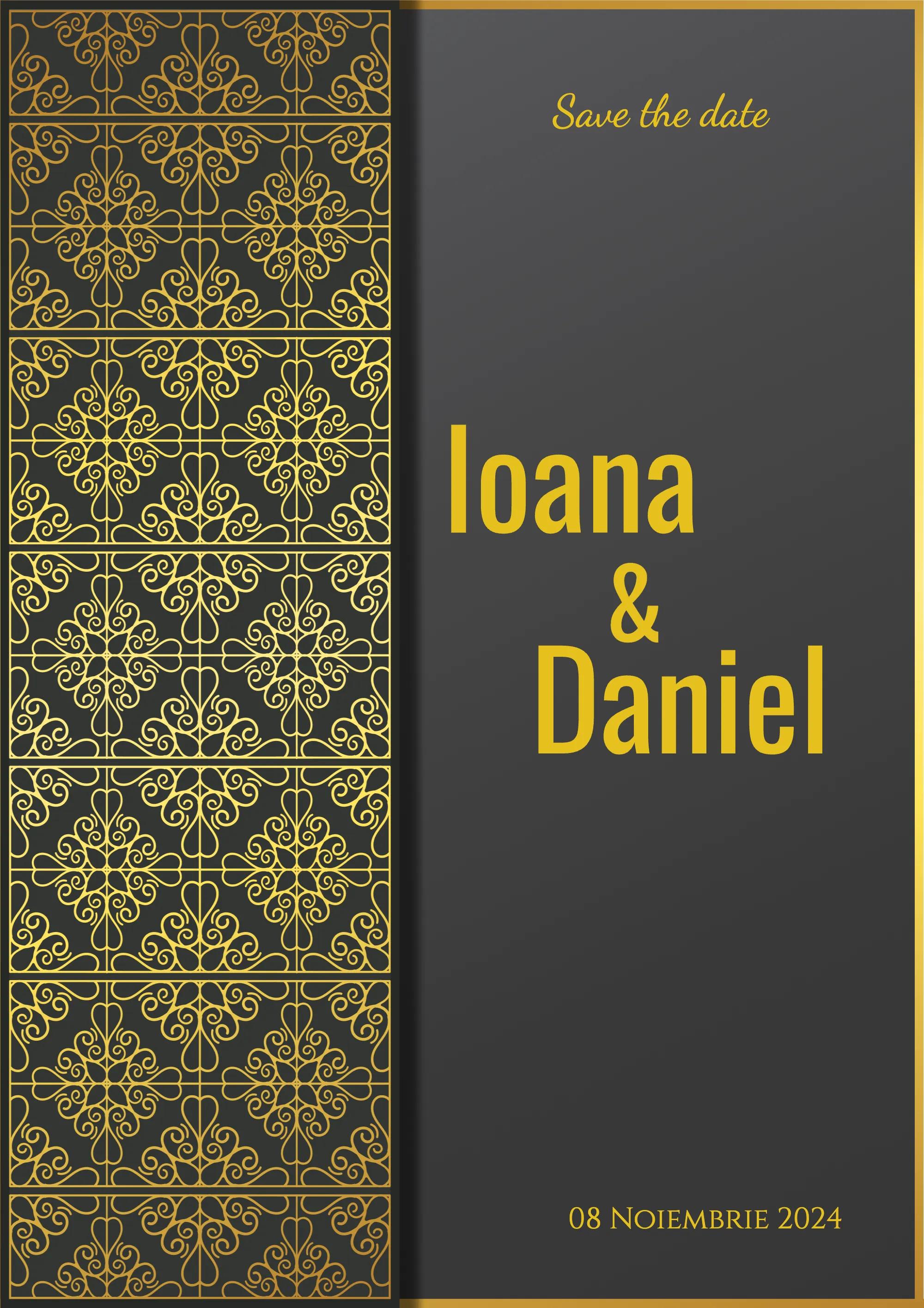 Model de invitație digitală Luxury Golden