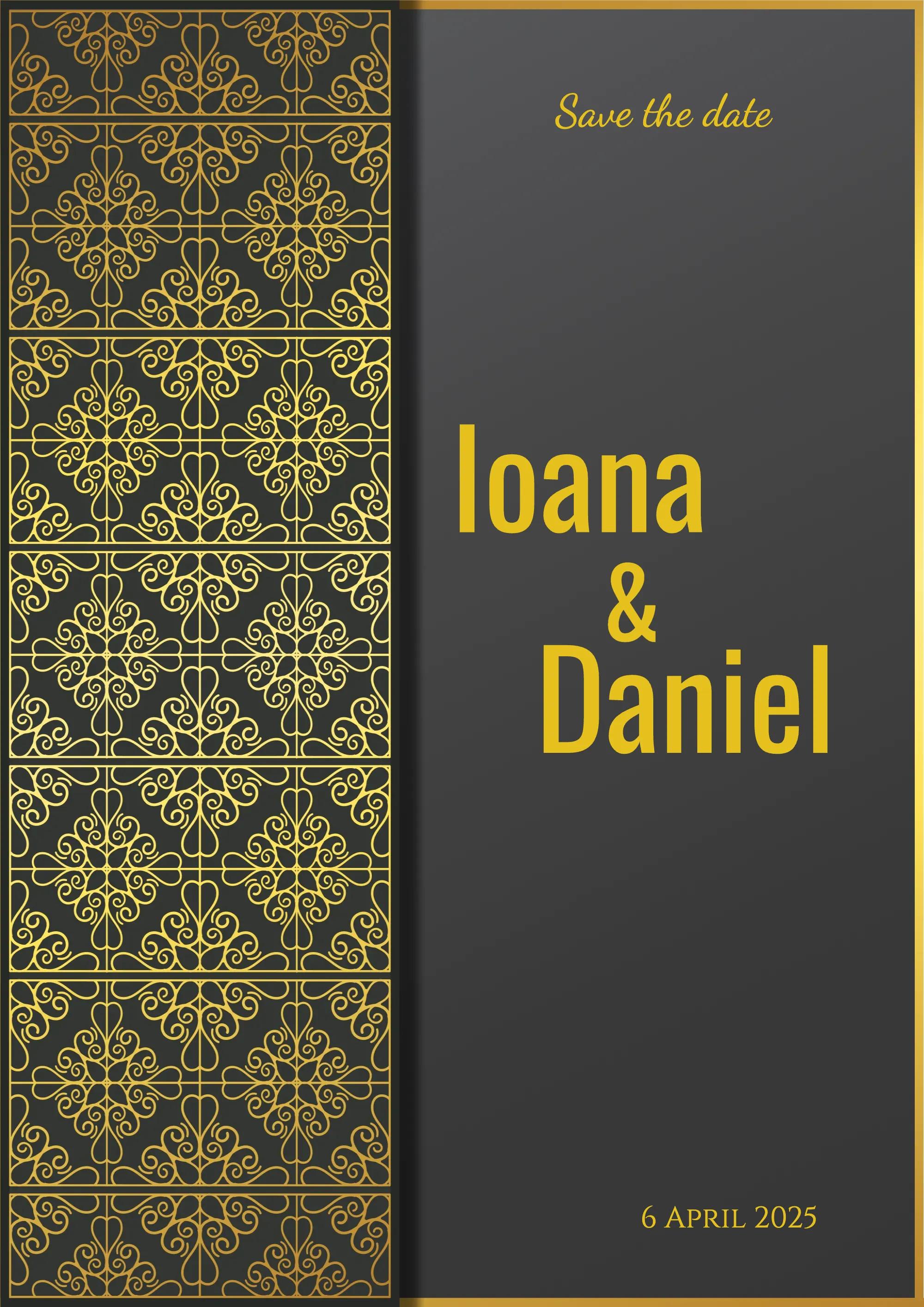 Plantilla de invitación digital Luxury Golden
