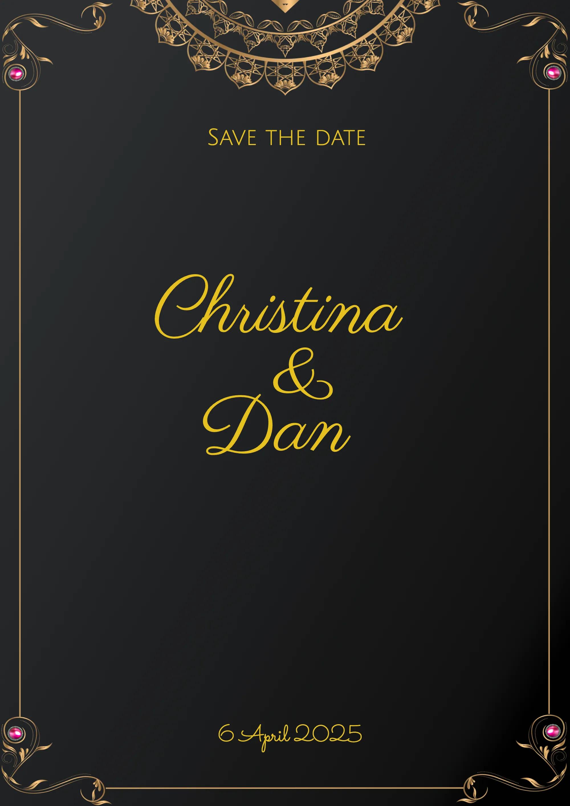 Plantilla de invitación digital Luxury Ruby