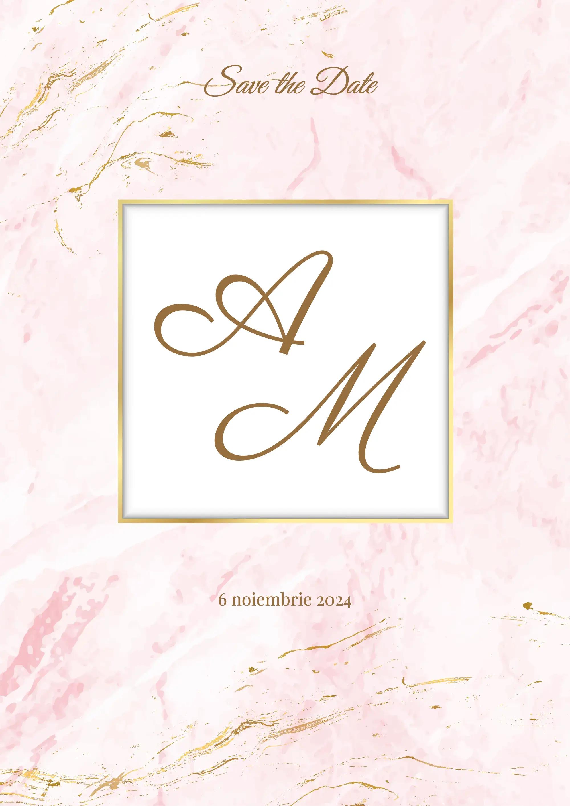 Model de invitație digitală Marble Elegance