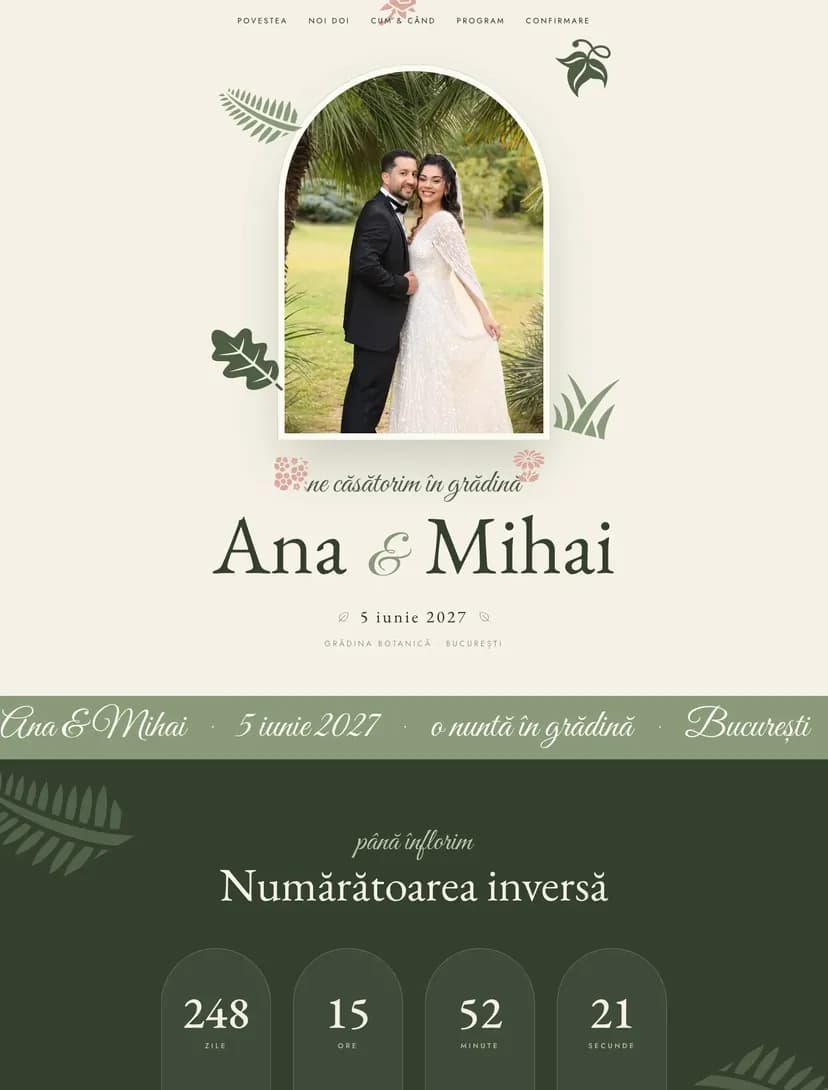 Botanical Garden digital invitation template