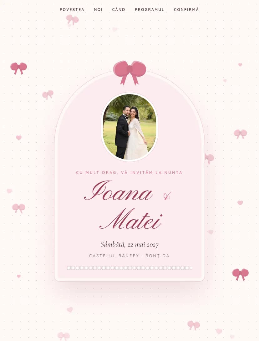 Diseño de invitación Coquette