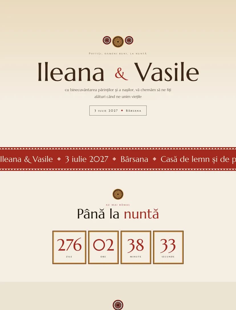 Maramureș — Wooden Gate digital invitation template