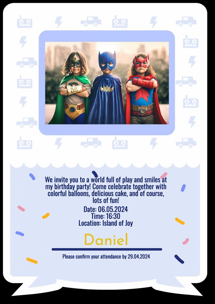 Invitation Festive Bear