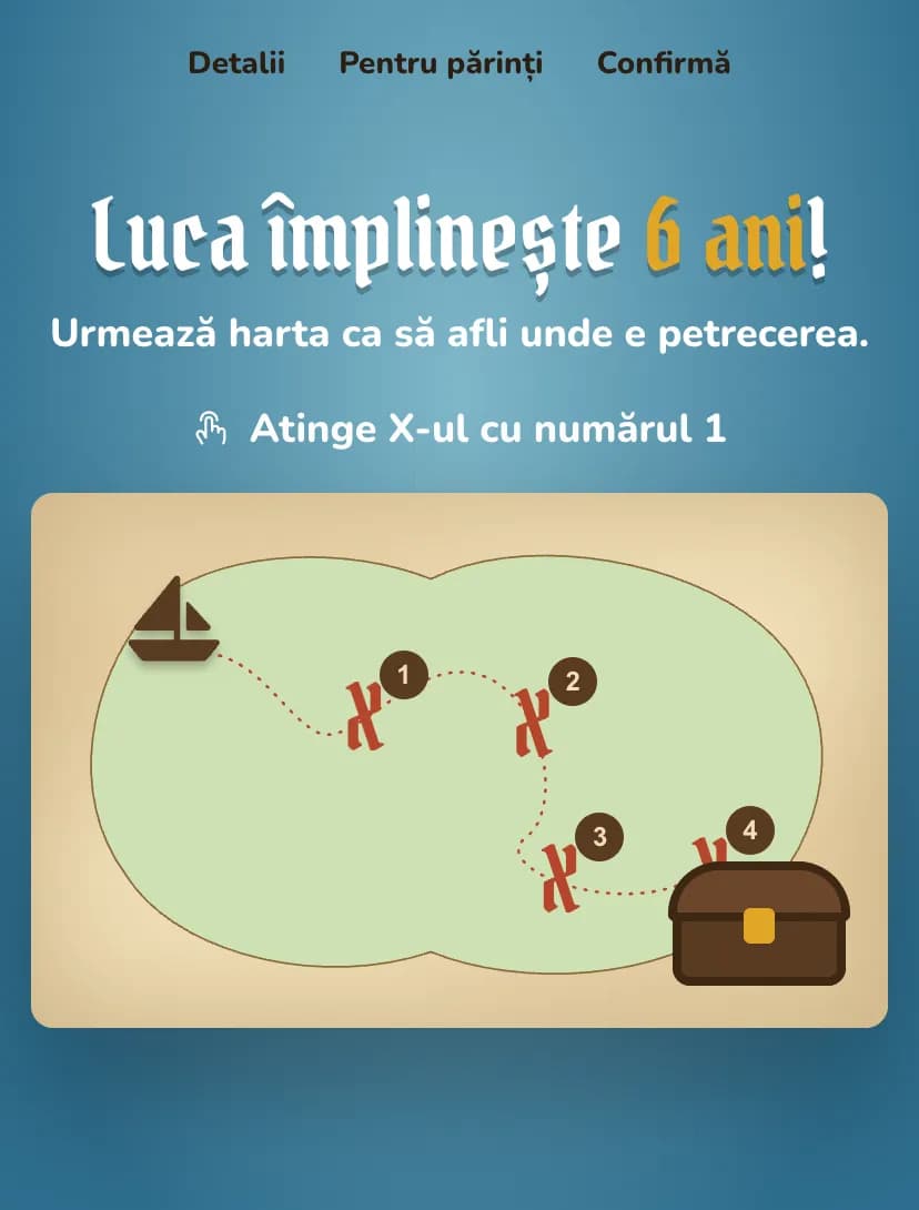 Model de invitație Harta Comorilor