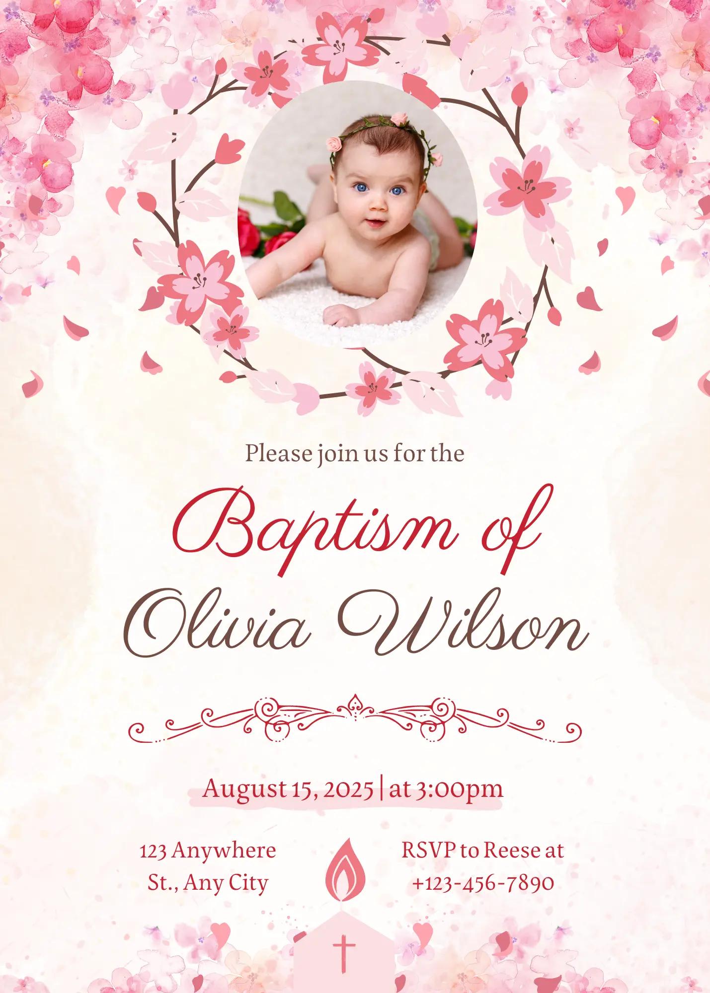 Model de invitație digitală Pink Elegant Watercolor