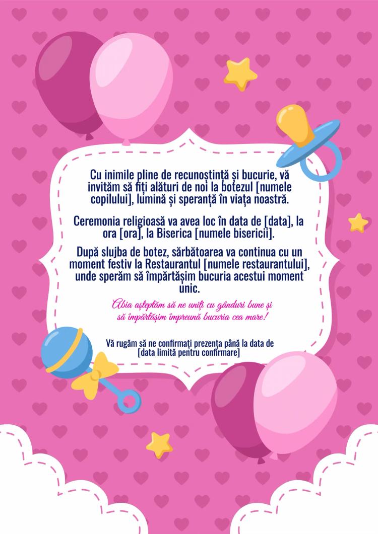 Invitation Început de Poveste
