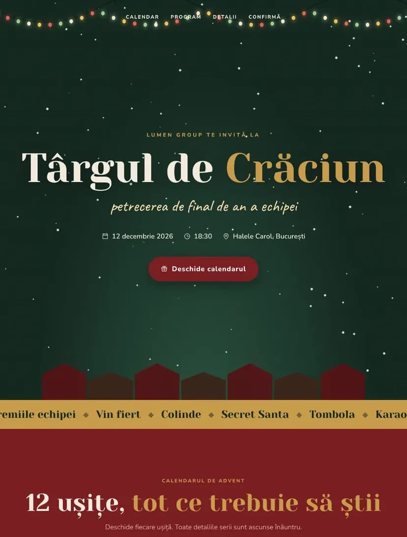 Christmas market digital invitation template