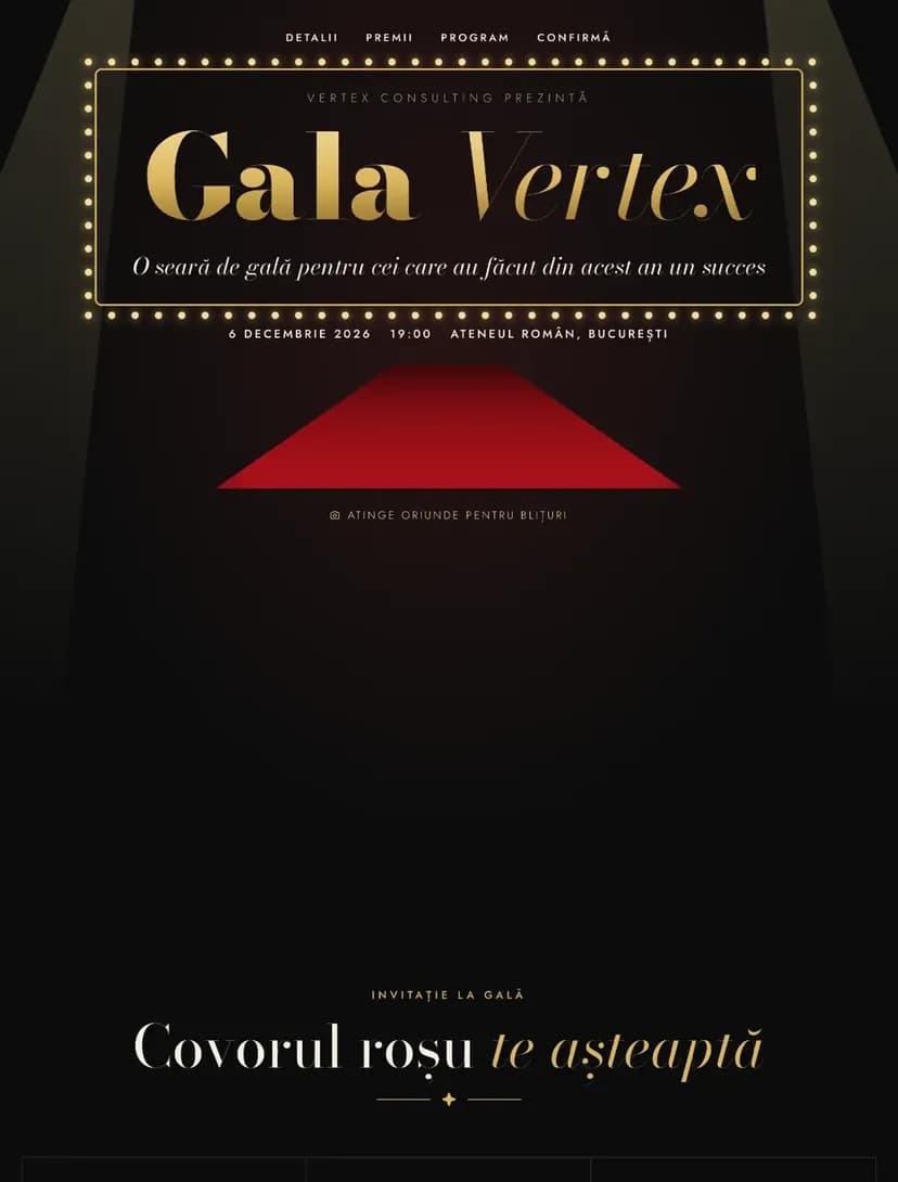 Hollywood Gala digital invitation template