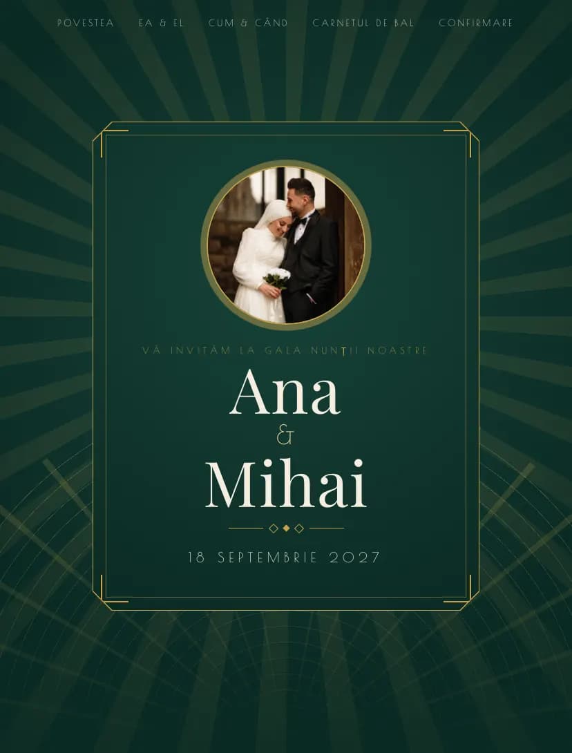 Art Deco invitation design