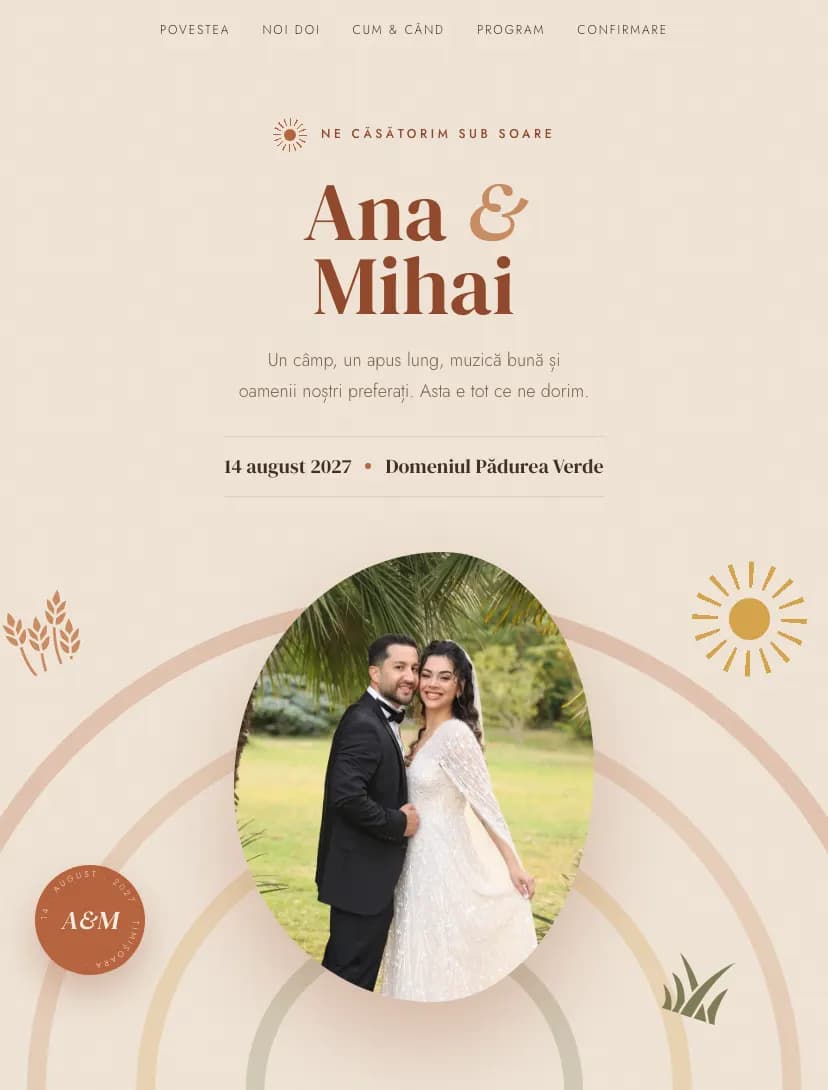 Boho invitation design