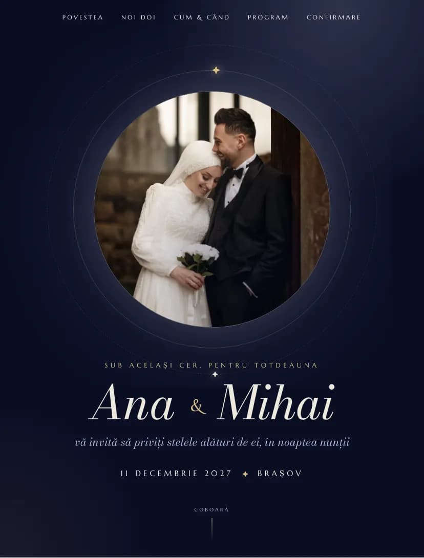 Model de invitație Celestial