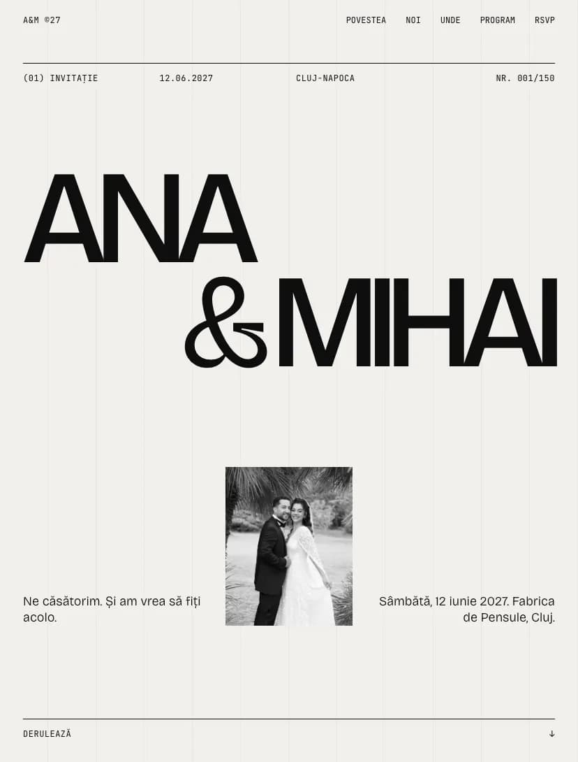 Minimal invitation design