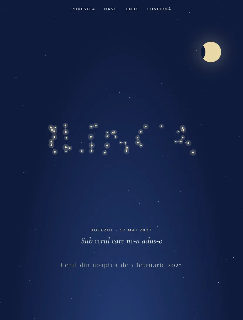 Mobile preview — Star Map design